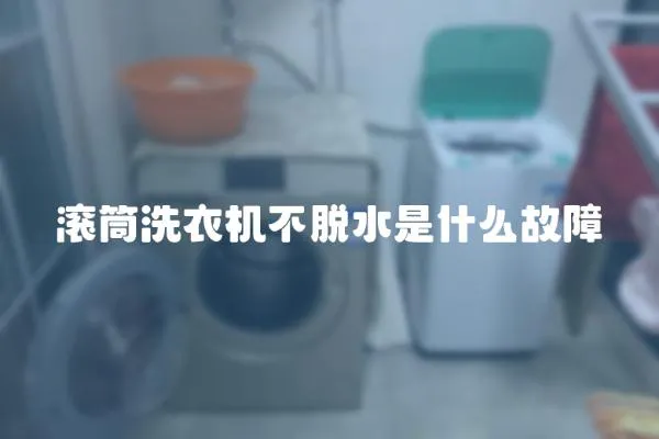 滾筒洗衣機不脫水是什么故障
