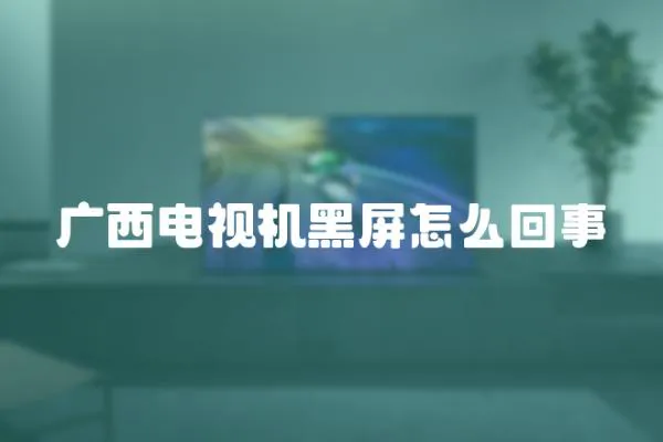 廣西電視機黑屏怎么回事