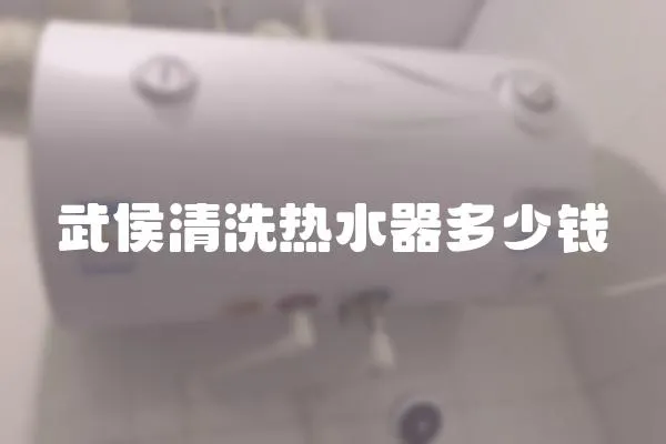 武侯清洗熱水器多少錢