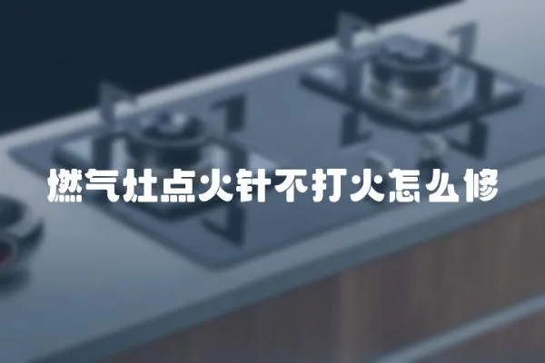 燃气灶点火针不打火怎么修