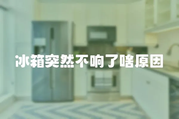 冰箱突然不響了啥原因