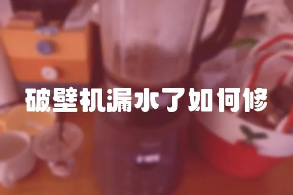 破壁機漏水了如何修