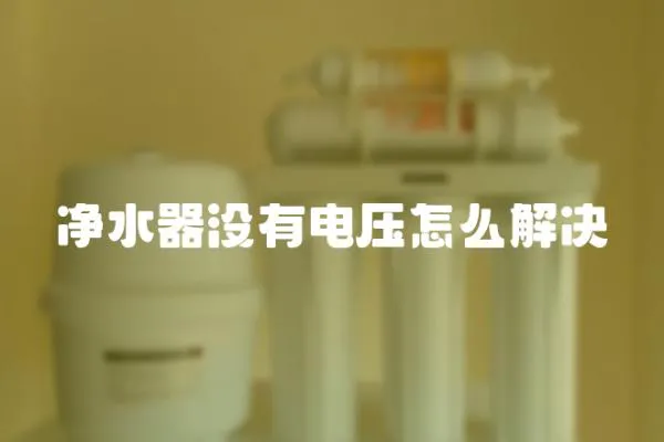 凈水器沒有電壓怎么解決