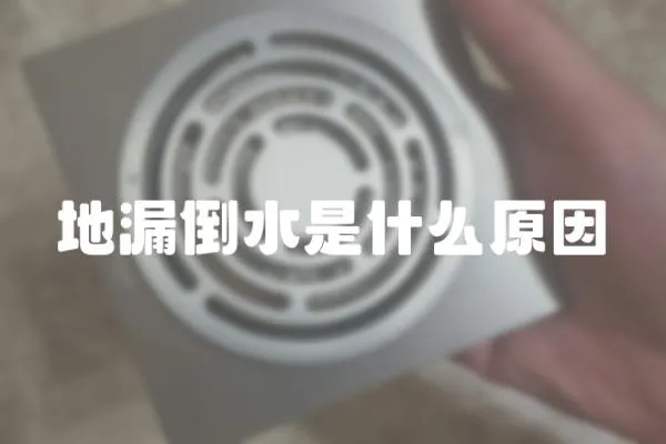 地漏倒水是什么原因