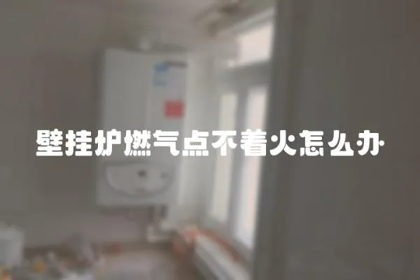 壁掛爐燃氣點不著火怎么辦