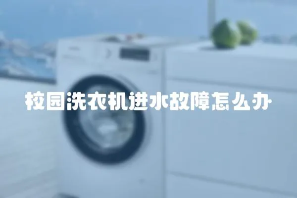 校園洗衣機進水故障怎么辦
