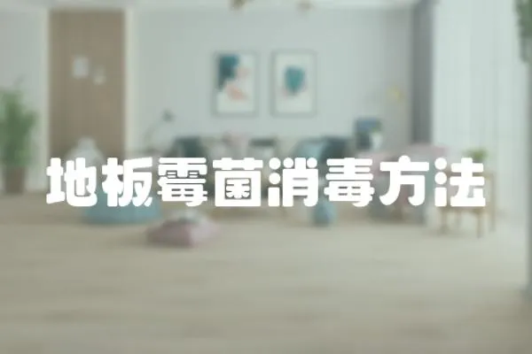 地板霉菌消毒方法