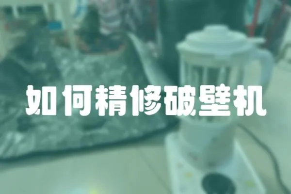 如何精修破壁機