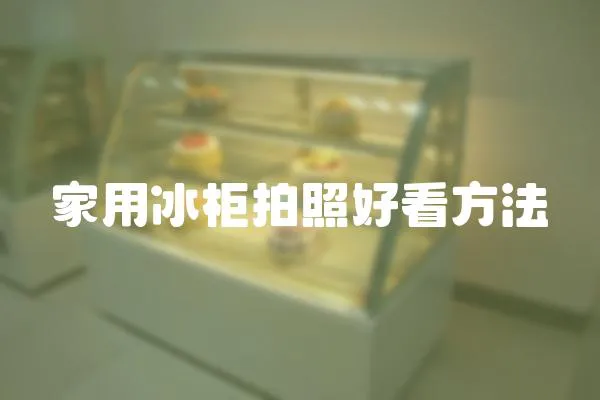 家用冰柜拍照好看方法