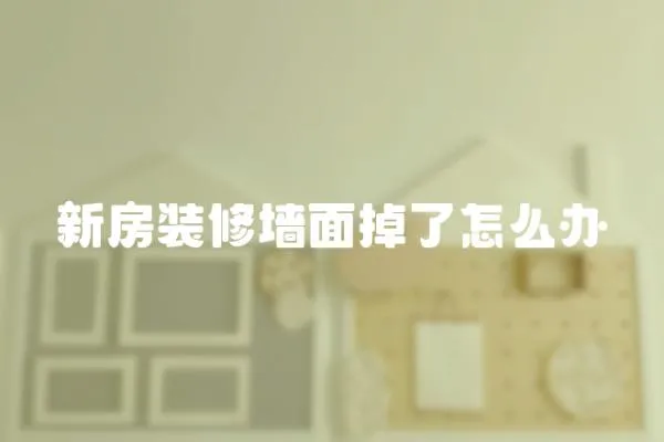 新房裝修墻面掉了怎么辦