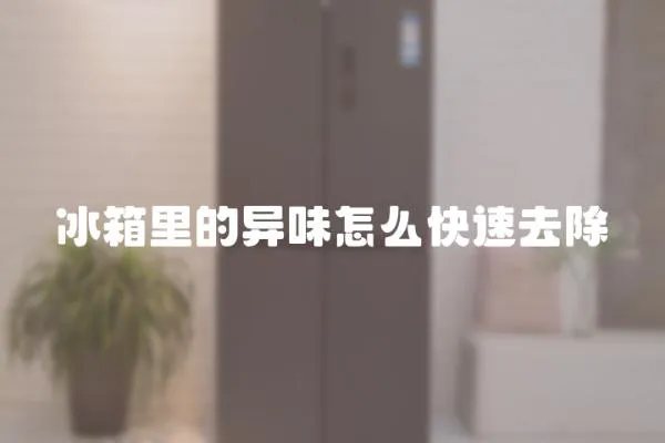 冰箱里的異味怎么快速去除
