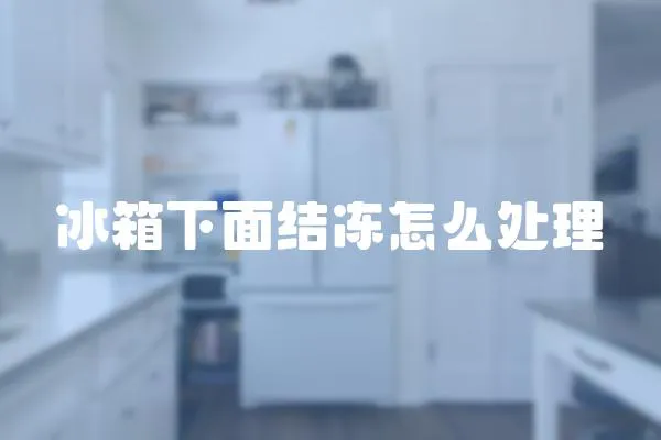 冰箱下面結(jié)凍怎么處理
