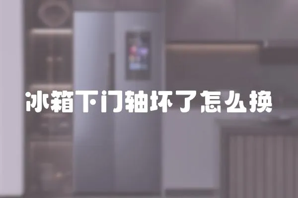 冰箱下門軸壞了怎么換
