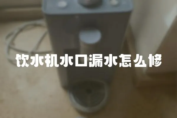 飲水機水口漏水怎么修