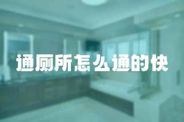 通廁所怎么通的快