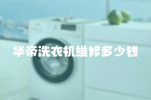 華帝洗衣機維修多少錢