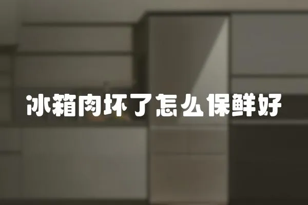 冰箱肉壞了怎么保鮮好