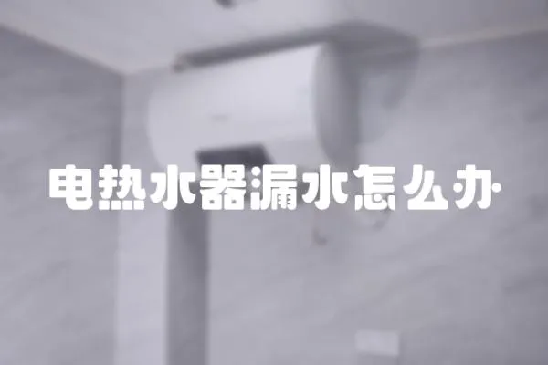 電熱水器漏水怎么辦