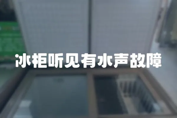 冰柜聽見有水聲故障