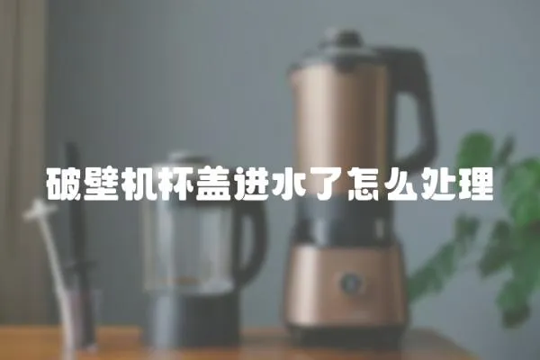 破壁機杯蓋進水了怎么處理