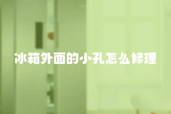 冰箱外面的小孔怎么修理