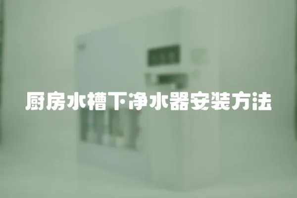 厨房水槽下净水器安装方法