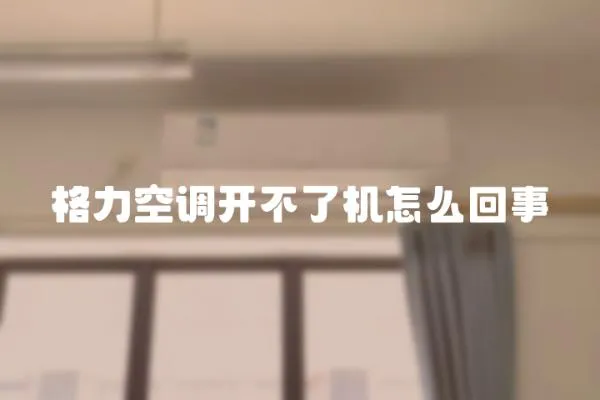 格力空調(diào)開(kāi)不了機(jī)怎么回事
