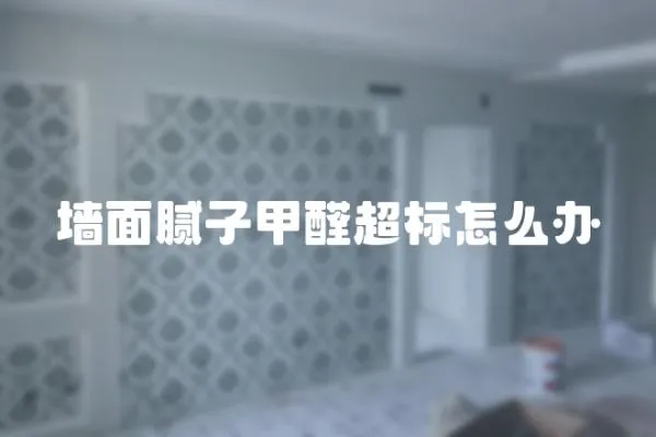 墻面膩子甲醛超標怎么辦