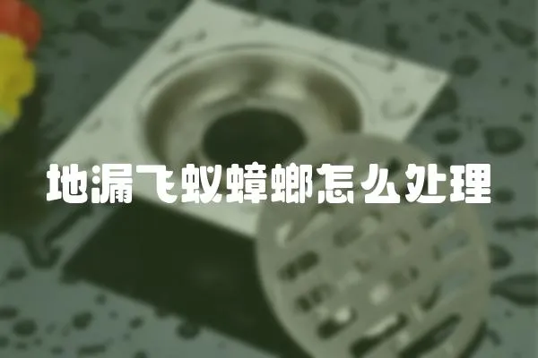 地漏飛蟻蟑螂怎么處理