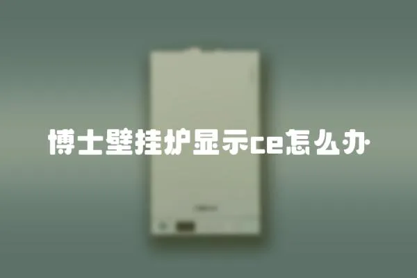 博士壁掛爐顯示ce怎么辦