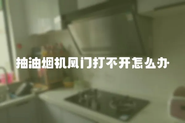 抽油煙機風門打不開怎么辦