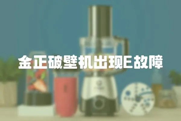 金正破壁機出現E故障