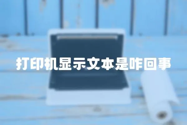 打印機顯示文本是咋回事