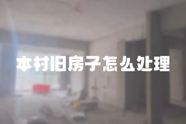 本村舊房子怎么處理