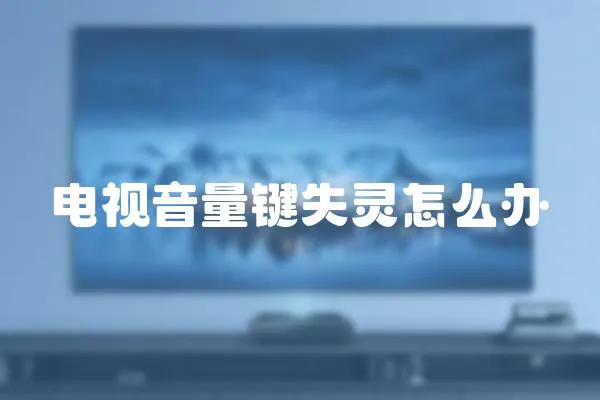 電視音量鍵失靈怎么辦