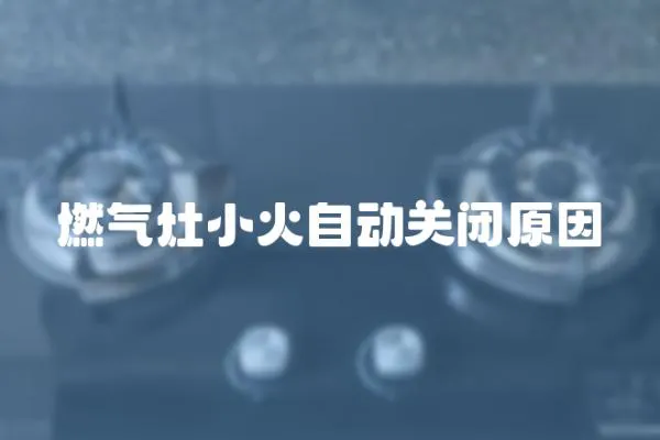 燃氣灶小火自動關閉原因