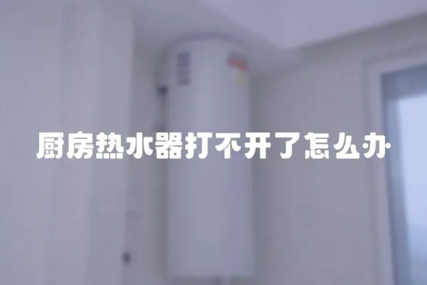 廚房熱水器打不開了怎么辦