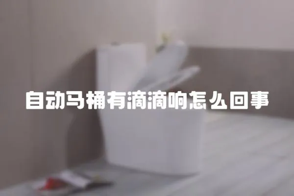 自動馬桶有滴滴響怎么回事