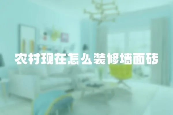 農(nóng)村現(xiàn)在怎么裝修墻面磚