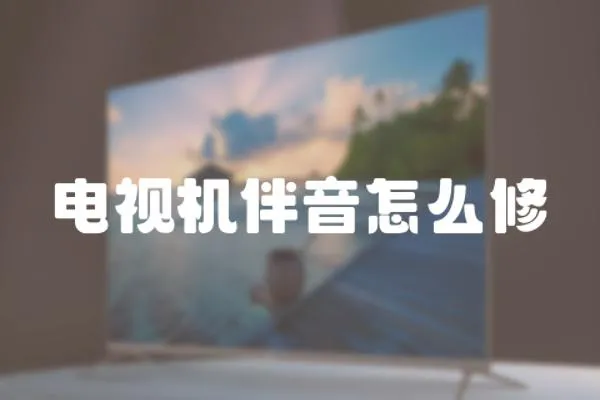 電視機伴音怎么修