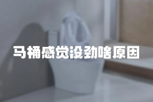 馬桶感覺沒勁啥原因