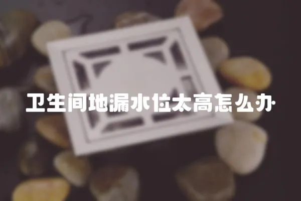 衛生間地漏水位太高怎么辦