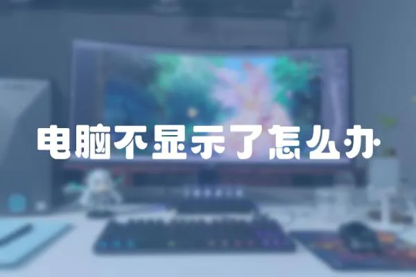 電腦不顯示了怎么辦