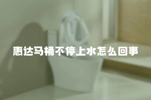 惠達馬桶不停上水怎么回事