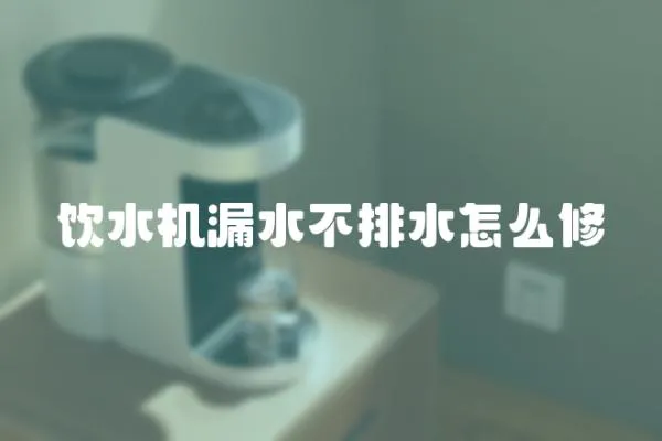 飲水機漏水不排水怎么修