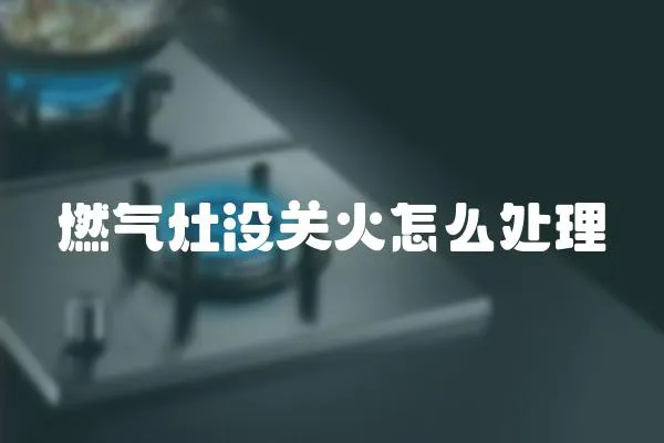 燃氣灶沒關火怎么處理
