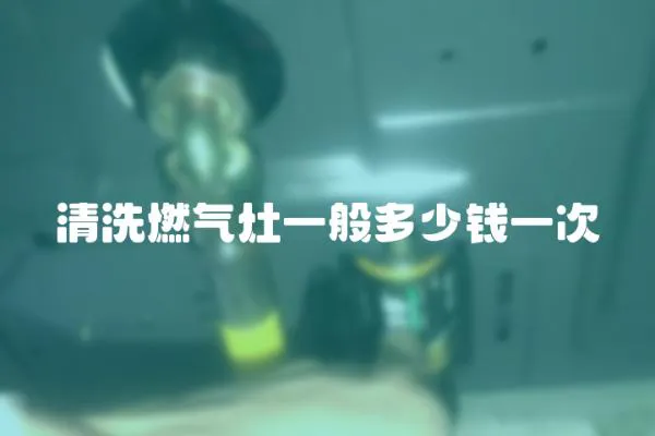 清洗燃氣灶一般多少錢一次
