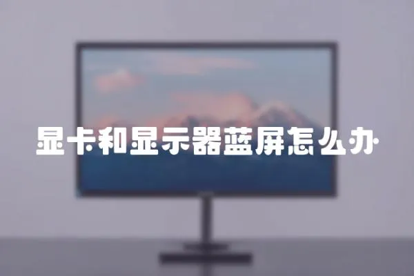 顯卡和顯示器藍屏怎么辦