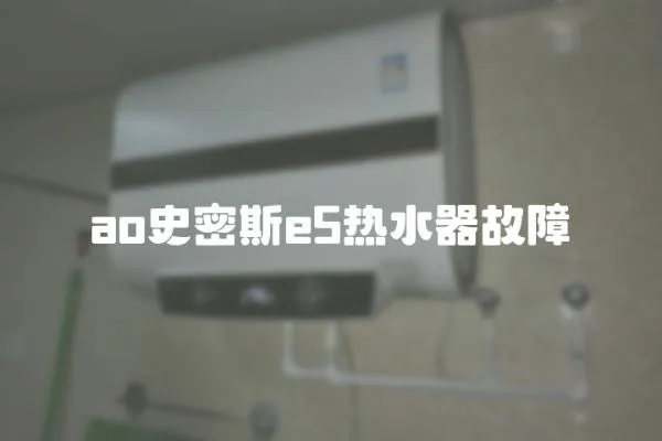 ao史密斯e5熱水器故障