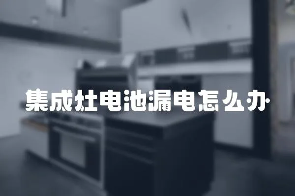 集成灶電池漏電怎么辦